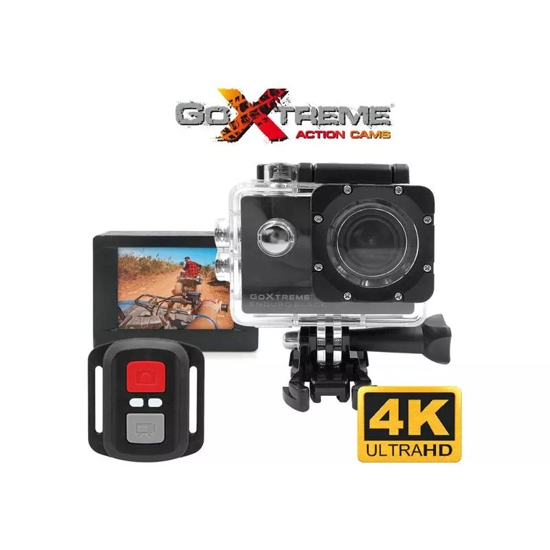 Easypix GoXtreme Enduro Czarny - Kamera sportowa - montowalna - 4K / 30 fps - 8.0 MPix - Wi-Fi - wodoodporna do 30 m - Czarny