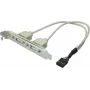 Wewnętrzny panel USB 2.0 ShiverPeaks 75620 z 2 portami typu A i 10-pinowym złączem płyty głównej