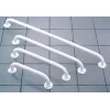 Metalowy uchwyt łazienkowy Mobilex 30 cm — poręcz ścienna, biała, obciążenie 120 kg, Ø 2,5 cm, odstęp od ściany 42 mm