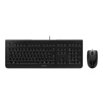 CHERRY DC 2000 klawiatura z myszą w zestawie biurowa USB QWERTZ niemiecka czarna