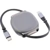 Kabel USB-C InLine 35850, zasilanie 100 W, 0,80 m, czarno-szary
