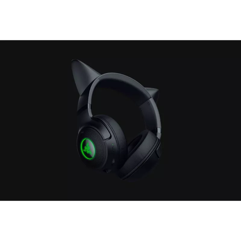 Headset Razer Kraken Kitty V2 BT — bezprzewodowy Bluetooth, wokółuszny, nauszny, 20–20000 Hz, 325 g, czarny