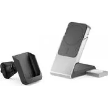 Przenośna bateria Alogic Matrix+ Wireless 3-in-1 Ladestation MagSafe + uchwyt kratki wentylacyjnej, 5000 mAh
