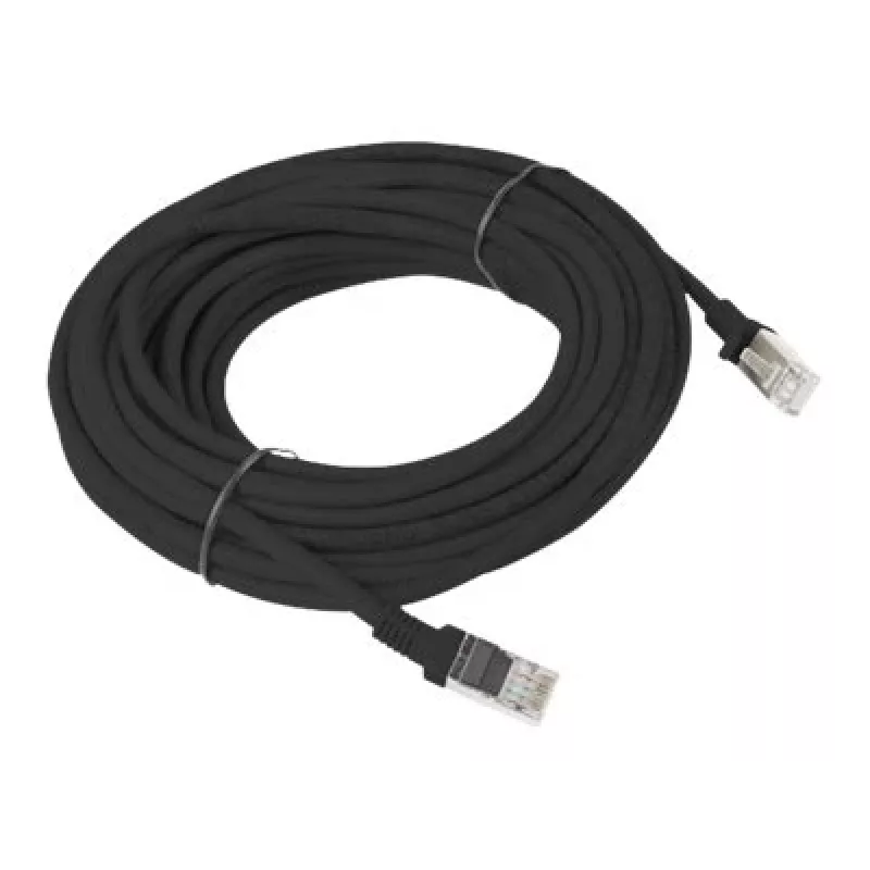 Kabel sieciowy LANBERG PCU6-10CC-1000-BK RJ-45 Cat6 U/UTP 10 m Czarny