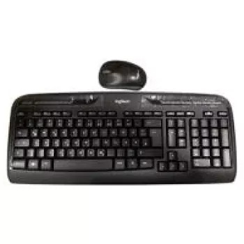 Logitech Wireless Combo MK330, zestaw klawiatura i mysz, niemiecki, czarny (920-003967)