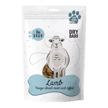 Liofilizowane przysmaki z jagnięciny dla psów PAKA ZWIERZAKA Lio Pepe Lamb XL 90 g — jednoskładnikowe kawałki XL