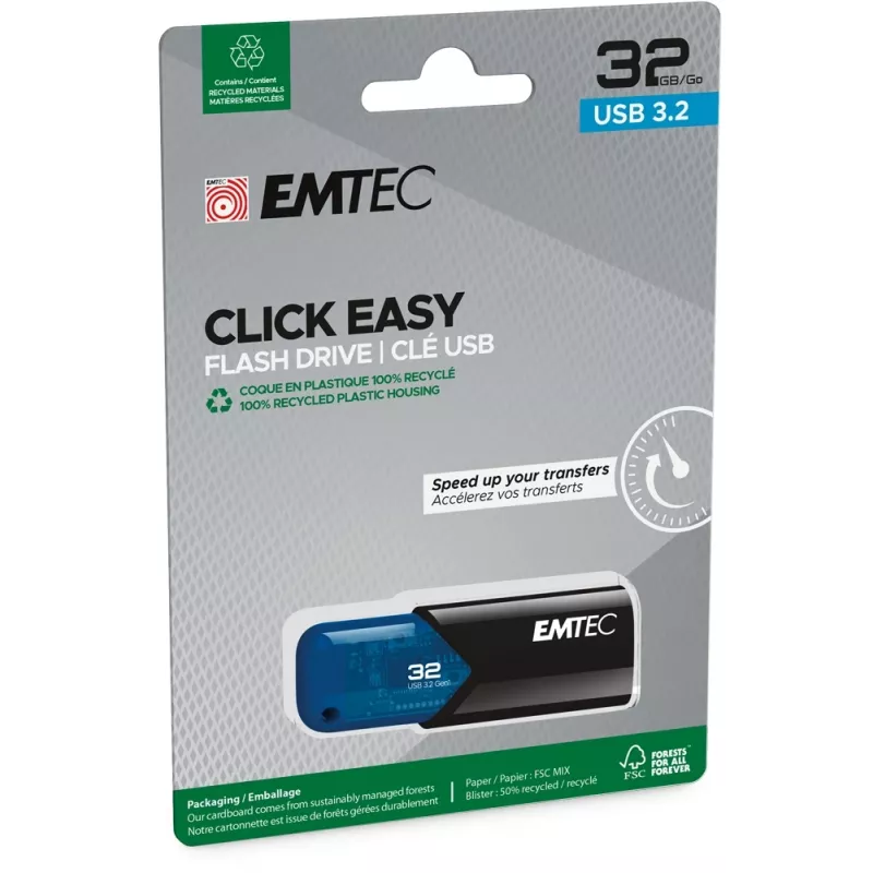 Pamięć USB Emtec 32GB USB Type-A 3.2 Gen 2 B110 Click Easy