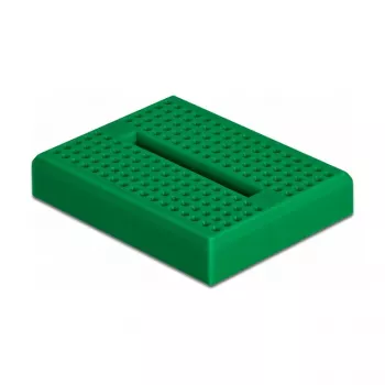 Breadboard DELOCK 18321 — bezkolcowa płytka prototypowa, plastikowa, 36×46×10 mm, zielona