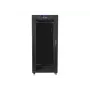 Szafa rack wolnostojąca LANBERG FF01-6627-12BL 19 cali 27U 600x600 mm szklane drzwi, udźwig 800 kg