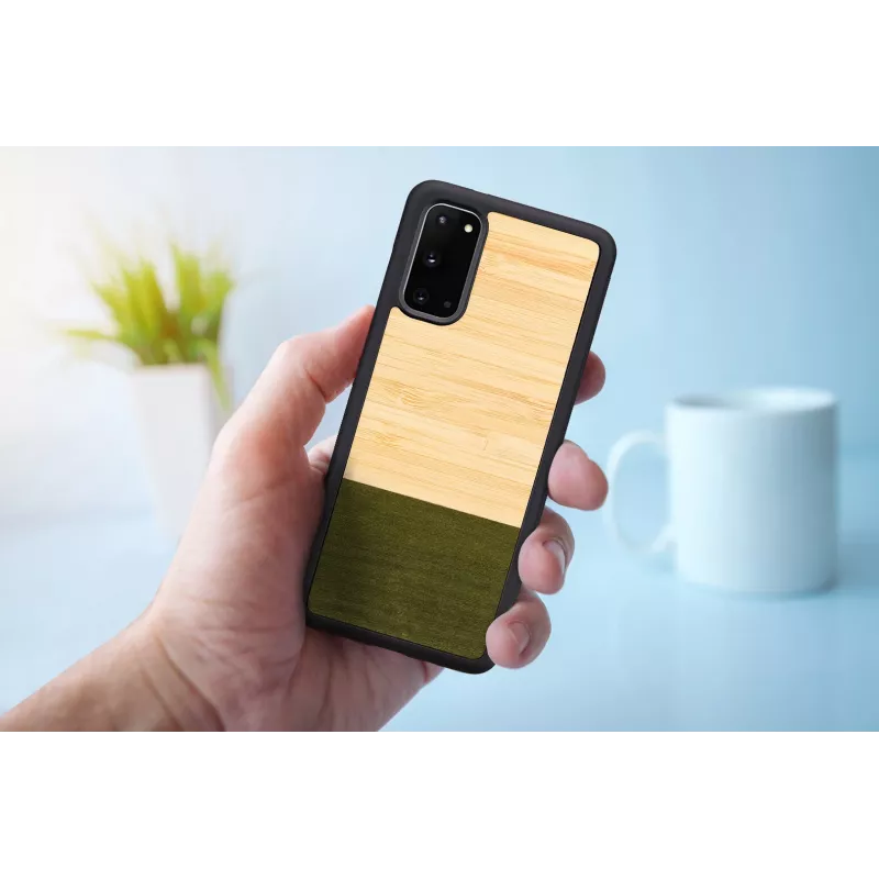 Etui na telefon man and wood Galaxy S20 bambusowy las czarny — ochronna obudowa tylna do Samsung Galaxy S20