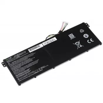 Bateria zielony Cell AC52 do Acer Aspire E11 ES1-111M ES1-131 E15 ES1-512 Chromebook CB3-111 CB5-311, 11,4 V 2200 mAh Li-Ion, 3 ogniwa, czarna