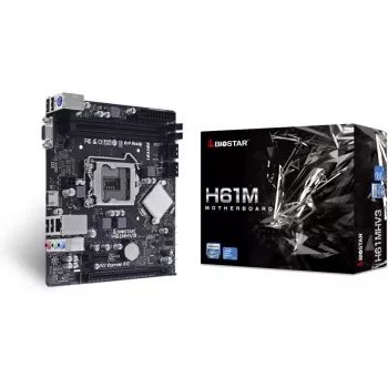 Płyta główna BIOSTAR H61MHV3 micro ATX, chipset Intel H61, LGA 1155, DDR3, 2x DIMM, 4x SATA II, HDMI, VGA