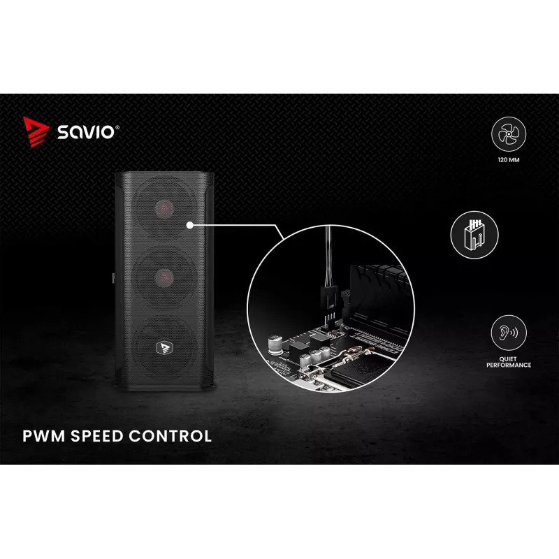 SAVIO SAVGBLADE 120mm PWM Wentylator Obudowy