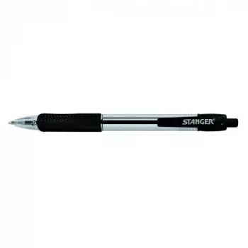 STANGER Długopisy kulkowe 1.0 Softgrip wysuwane, czarne, 1 szt. 18000300039