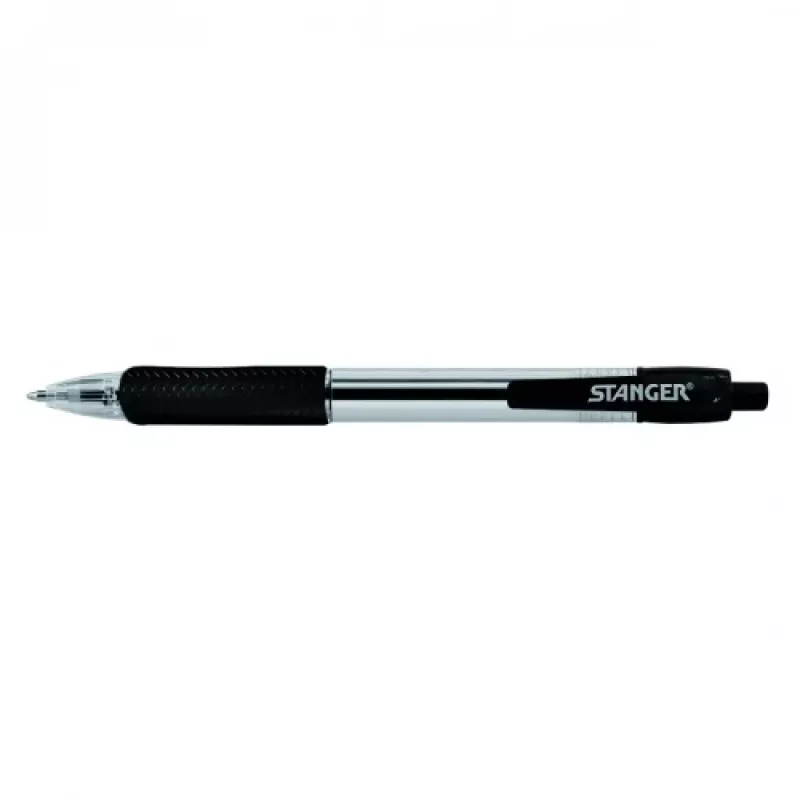 STANGER Długopisy kulkowe 1.0 Softgrip wysuwane, czarne, 1 szt. 18000300039