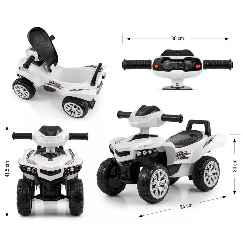 Zabawka jeździk milly mally Vehicle Monster biały — model 5694