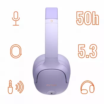 Słuchawki MANTA HDP1001PU Rytmo Elegance fioletowy nauszne przewodowe, model HDP1001PU