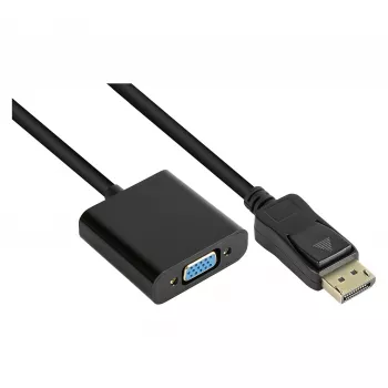 Adapter DisplayPort Stecker an VGA Buchse, 1920*1200 @60Hz, vergoldete Kontakte, ca. 20cm, Good Conn (DP-AD11)
