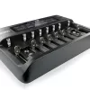 Ładowarka do akumulatorów everActive UC-800 AC 12V 3A — do LiFePO4/LiPo/NiMH, obsługuje AA/AAA/9V, do 10 akumulatorów, wejście 12 V, wbudowany wyświetlacz, czarna
