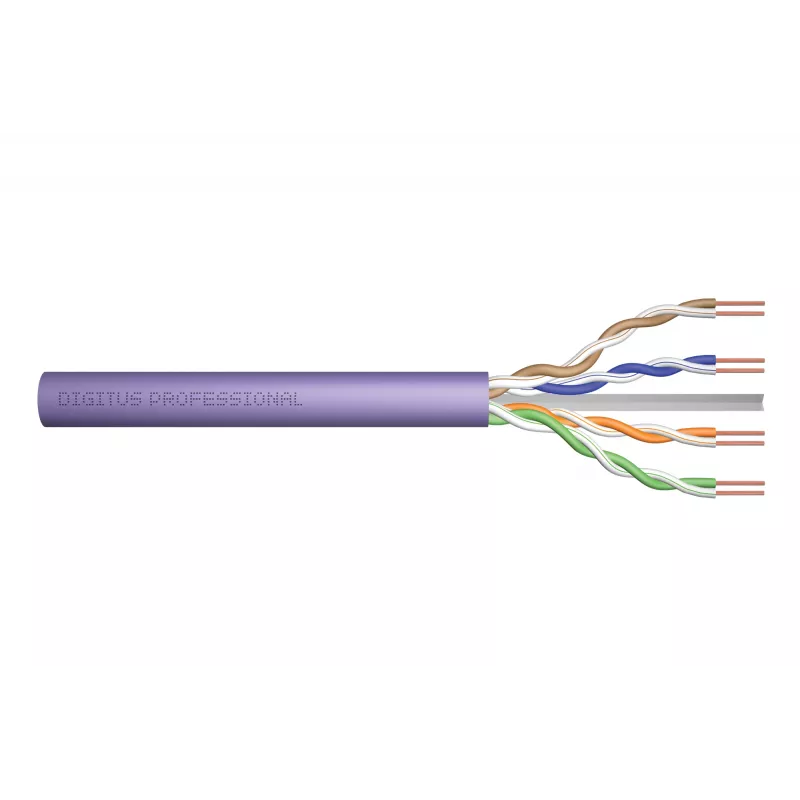 DIGITUS - Kabel w zwoju - 100,0m - UTP - KAT. 6 - Fioletowy (DK-1613-VH.1)