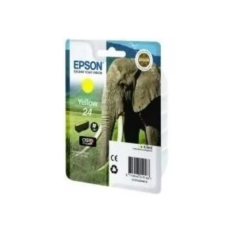 Epson Elephant Singlepack żółty 24 Claria Photo HD Ink, żółty, atrament pigmentowy, 1 szt.