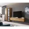 Gablota Cama Meble VIGO 180 — wisząca, szklana gablota ścienna, 1800×400×300 mm, dąb wotan