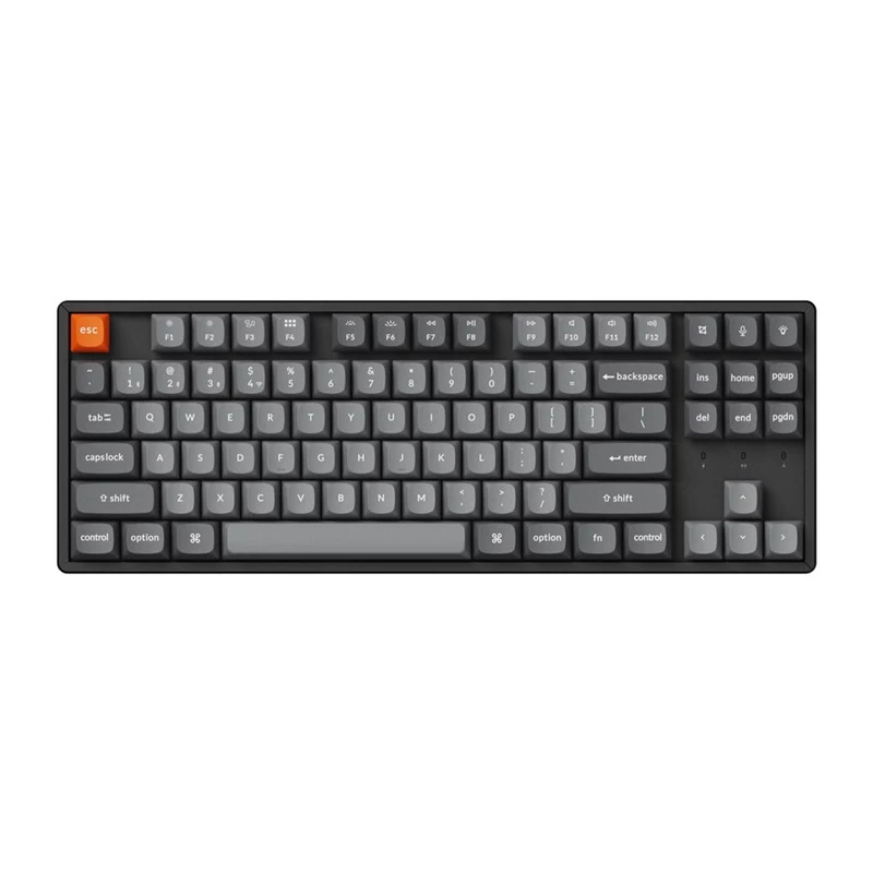 Klawiatura Keychron K8 Max uniwersalna USB RF bezprzewodowa Bluetooth czarna 87 klawiszy RGB LED