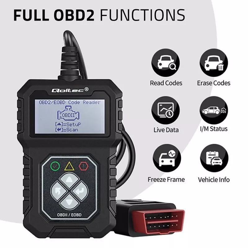 Tester diagnostyczny OBDII QOLTEC ProLine (model 50684)