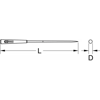 KS TOOLS Okrągły pilnik igłowy, 3 mm (140.3052)