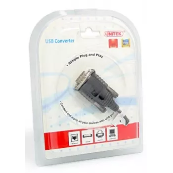 UNITEK Y-108 USB V.2.0 RS232 Czarny Przejściówka Interfejsu Kablowego (Y-108)