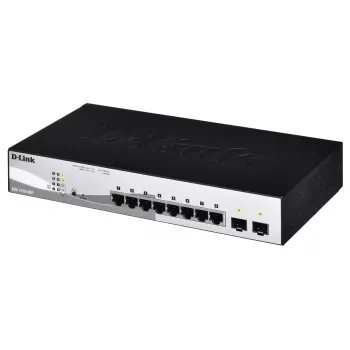 D-Link DGS-1210-08P/E Zarządzany przełącznik L2 Gigabit Ethernet (10/100/1000) Power over Ethernet (PoE) Czarny