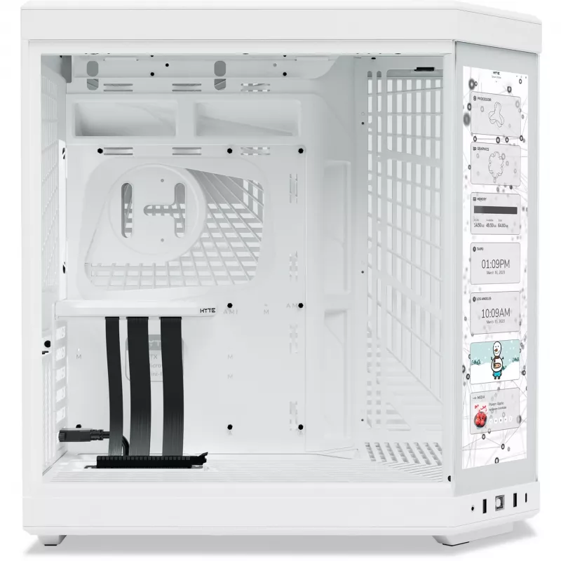 Y70 Touch Infinite, obudowa wieżowa biała, szkło hartowane x 2