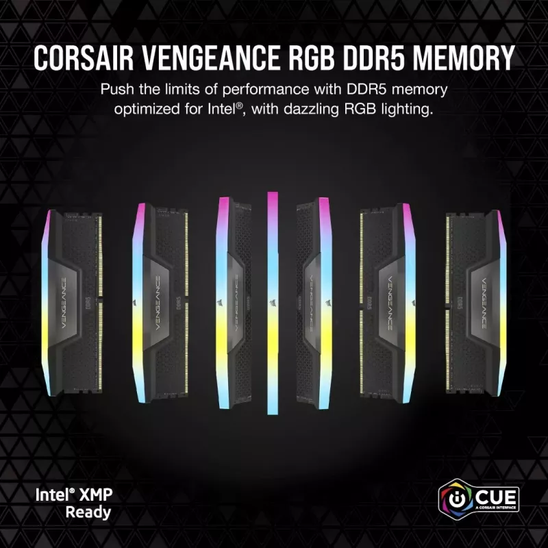 DIMM 48 GB DDR5-6400 (2x 24 GB) Dual-Kit (schwarz, CMK48GX5M2B6400C36, Vengeance, INTEL XMP)
