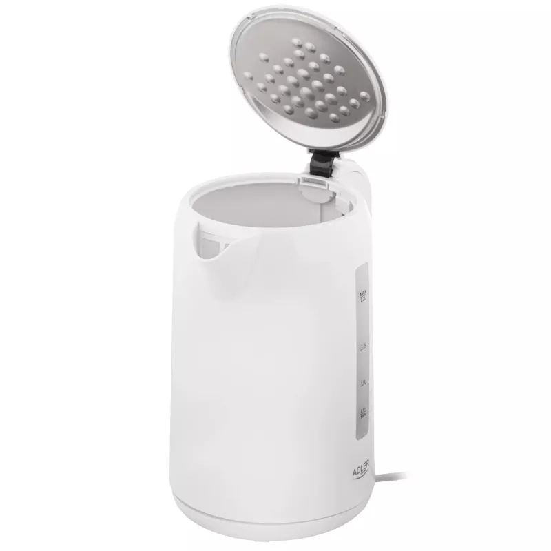 Czajnik Adler AD 1386 | Elektryczny | 1850 W | 2,2 L | Plastik | Obrotowa podstawa 360° | Biały