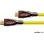 PYTHON Anschlusskabel HDMI 2.0 Kabel 4K2K / UHD 60Hz - 24K vergoldete Kontakte - OFC - Nylongeflecht gelb - 0,5m - PYTHON Series