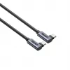 Kabel USB-C Unitek C14147ABK01-1M, 1 m, złącza kątowe 90°, USB PD 3.0 100W, dane 480 Mbps, czarny