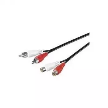 Microconnect AUDCH5 kabel audio 5 m 2 x RCA Czarny