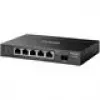 Przełącznik sieciowy TP‑LINK SG2206MP L2 Gigabit Ethernet PoE 5‑portowy (5x Gigabit, 1x SFP, PoE+ 4 porty, budżet 63W)