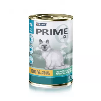 PUPIL Prime bogata w łososia z pstrągiem - karma mokra dla kota - 400g
