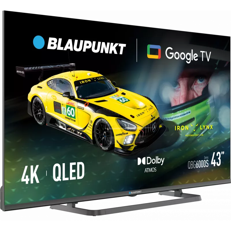 Blaupunkt QLED TV | 43QBG6000S | 43 | Smart TV | Google TV | Czarny