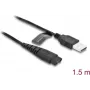 Kabel ładujący USB 5 V do golarek elektrycznych DELOCK kompatybilny z serią Hatteker RFC-588/598/690/692/696 RSCX-7568/9598, 1 szt.