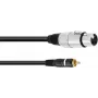 adapter kablowya audio Omnitronic 30224028 — 1x wtyk RCA na 1x 3-pinowe gniazdo XLR, 2,00 m, czarny