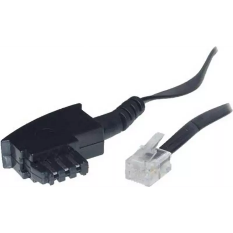 Kabel telefoniczny ShiverPeaks 70055-20 — złącze TAE (F) na wtyk Western (RJ11), przewód połączeniowy