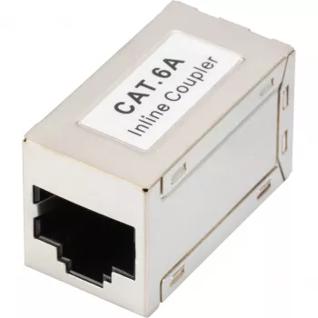 Modułowe złącza przelotowe Digitus CAT 6A ekranowane 10 sztuk RJ-45 Styki ze złoconym wykończeniem