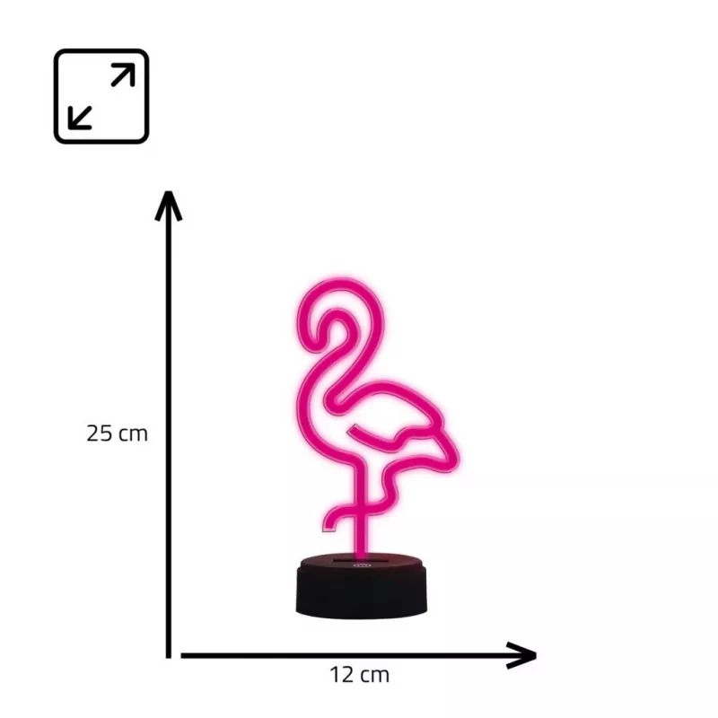 Dekoracyjna lampa stołowa LED MANTA SNL79PK różowy flaming - dekoracyjne światło LED
