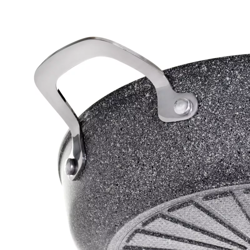Głęboka patelnia indukcyjna z 2 uchwytami BALLARINI Salina Granitium 24 cm 75002-811-0