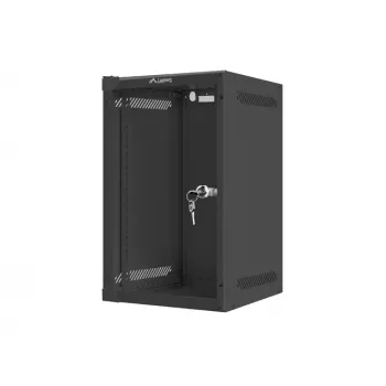 Szafka wisząca LANBERG WF10-2309-10B 9U, 469×280×310 mm, głębokość 10 cali, czarna, IP20
