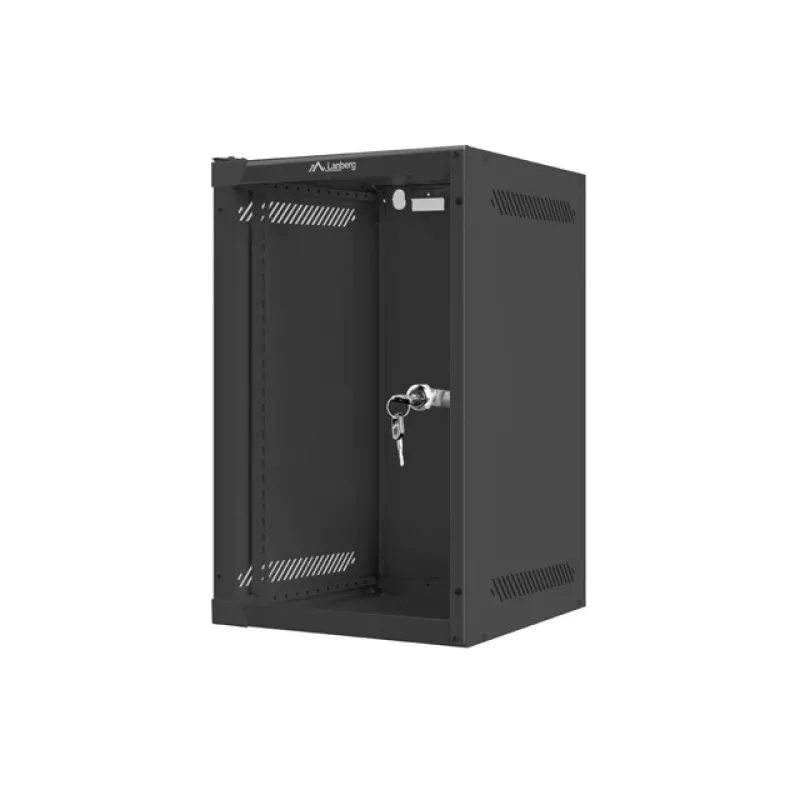 Szafka wisząca LANBERG WF10-2309-10B 9U, 469×280×310 mm, głębokość 10 cali, czarna, IP20