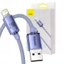 Kabel Baseus Crystal Shine USB do Lightning, 2,4A, 2m (fioletowy)