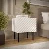 Szafka nocna Cama LUCCA komplet 2 szt. 47x40x52 cm biała MDF/płyta wiórowa
